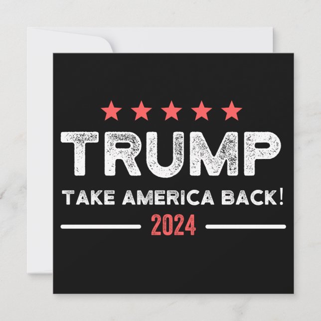 Trump 2024 Ta Amerika tillbaka Spara Datumet (Framsida)