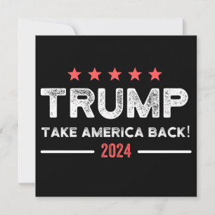 Trump 2024 Ta Amerika tillbaka Spara Datumet