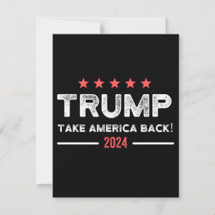 Trump 2024 Ta Amerika tillbaka Spara Datumet
