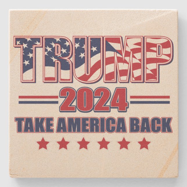 Trump 2024 Ta Amerika tillbaka Stenunderlägg (Framsidan)