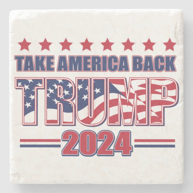 Trump 2024 Ta Amerika tillbaka Stenunderlägg (Framsidan)