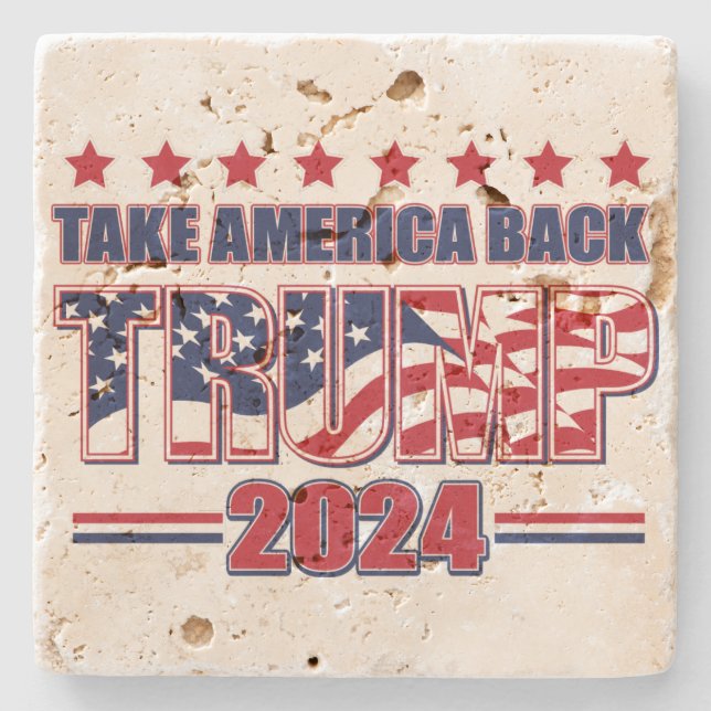 Trump 2024 Ta Amerika tillbaka Stenunderlägg (Framsidan)