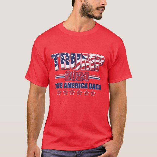 Trump 2024 Ta Amerika tillbaka T Shirt (Framsida)