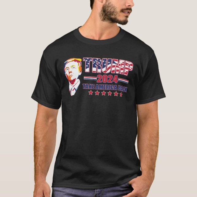 Trump 2024 Ta Amerika tillbaka T Shirt (Framsida)