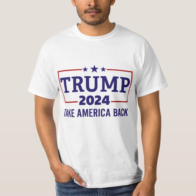 Trump 2024 Ta Amerika tillbaka T Shirt (Framsida)