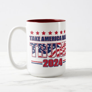 Trump 2024 Ta Amerika tillbaka Två-Tonad Mugg
