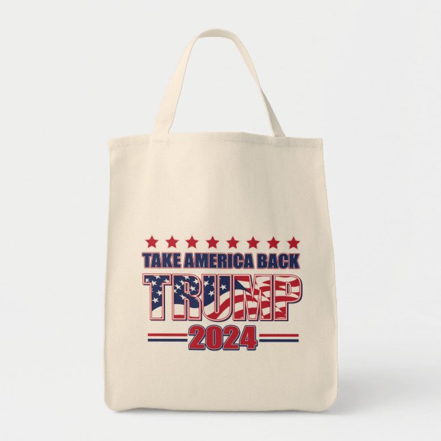 Trump 2024 Ta Amerika tillbaka Tygkasse (Framsidan)