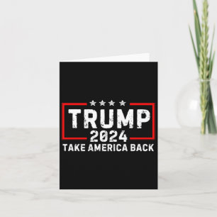 Trump 2024 Ta Amerika tillbaka valet - återvändand Kort