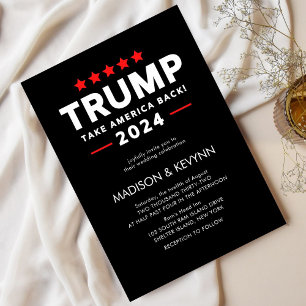 Trump 2024 Ta Amerika tillbaka valet Bröllop Inbjudningar