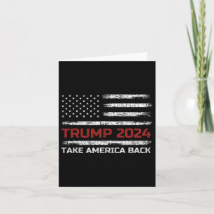 Trump 2024 Ta Amerika tillbaka valet Patriotic Fl Kort