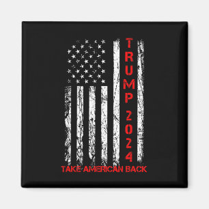 Trump 2024 Ta Amerika tillbaka valet Patriotic Fl Magnet