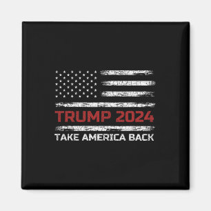 Trump 2024 Ta Amerika tillbaka valet Patriotic Fl Magnet