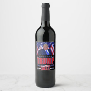 Trump 2024 Ta Amerika tillbaka Vinflaska Etikett