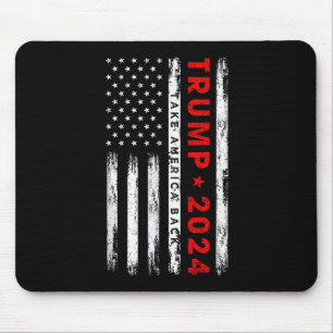 Trump 2024 Ta tillbaka Amerika Amerikansk flagga p Musmatta