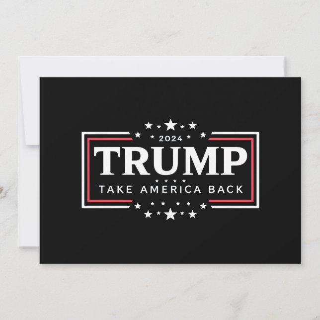 Trump 2024 Ta tillbaka Amerika  Inbjudningar (Framsida)