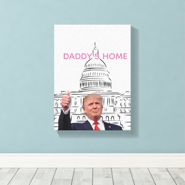 Trump 2024 Ta tillbaka Amerika-Papporna hem Canvastryck (Insitu (trägolv))