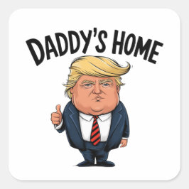 Trump 2024 Ta tillbaka Amerika-Papporna hem Fyrkantigt Klistermärke