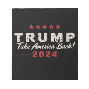 Trump 2024 Ta tillbaka Amerika President 47 USA Anteckningsblock