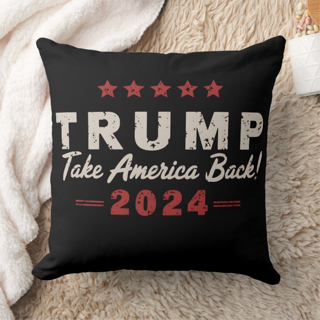 Trump 2024 Ta tillbaka Amerika President 47 USA Kudde (Filt)