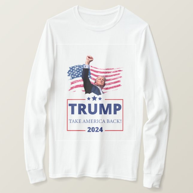 Trump 2024 "Ta tillbaka Amerika" T-shirt (Design framsida)
