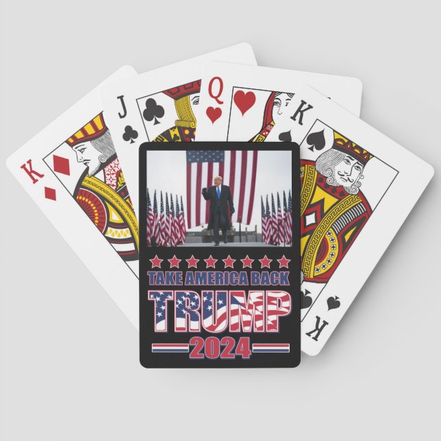 Trump 2024 Tak America Casinokort (Baksidan)