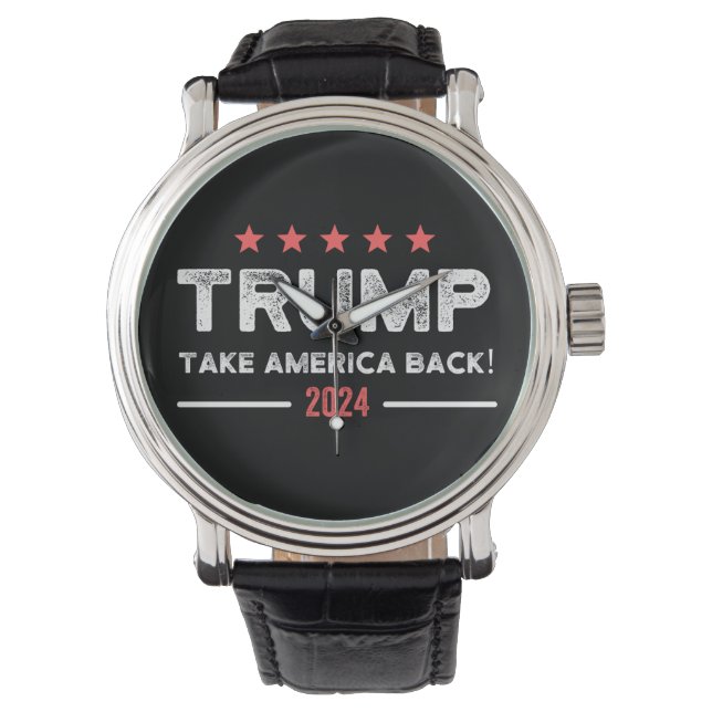 Trump 2024 Take America Back Armbandsur (Framsida)