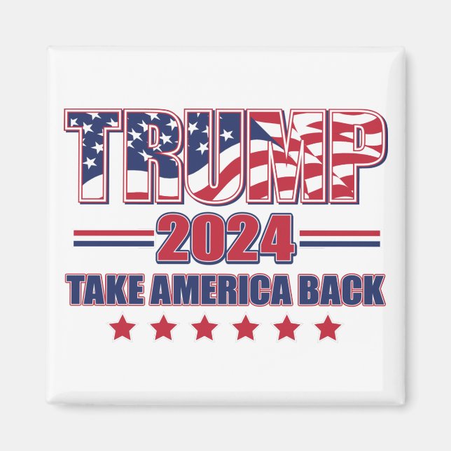 Trump-2024-take-America-back Magnet (Framsidan)