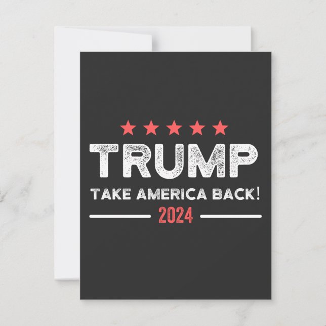 Trump 2024 Take America Back Tack Kort (Framsida)