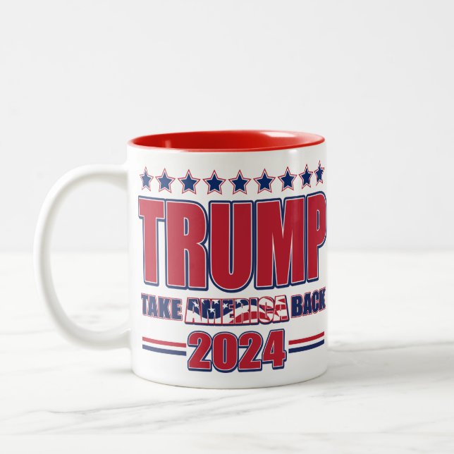 Trump-2024-take-America-back Två-Tonad Mugg (Vänster)