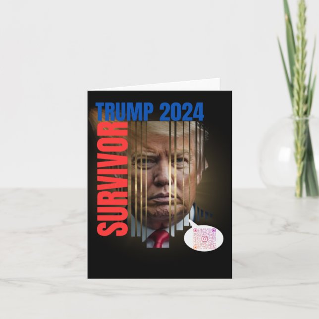 Trump 2024 The Survivor Kort (Framsida)