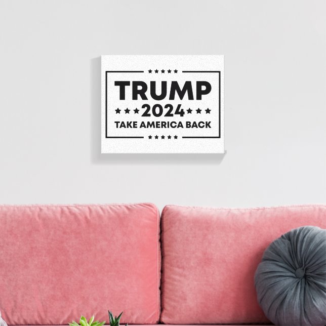 Trump 2024 Trump Ta Amerika tillbaka Canvastryck (Insitu (Vardagsrum))