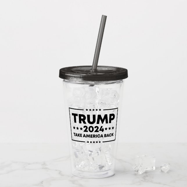 Trump 2024 Trump Ta Amerika tillbaka Take Away Mugg (Baksida Ice)