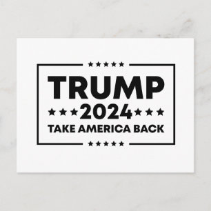 Trump 2024 Trump Ta Amerika tillbaka Vykort