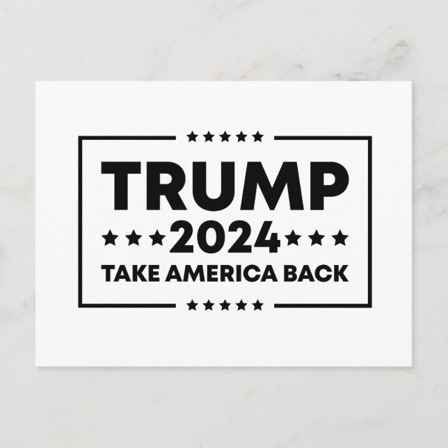 Trump 2024 Trump Ta Amerika tillbaka Vykort (Framsida)