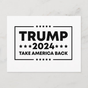 Trump 2024 Trump Ta Amerika tillbaka Vykort