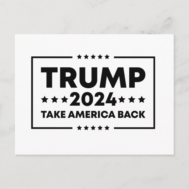 Trump 2024 Trump Ta Amerika tillbaka Vykort (Framsida)