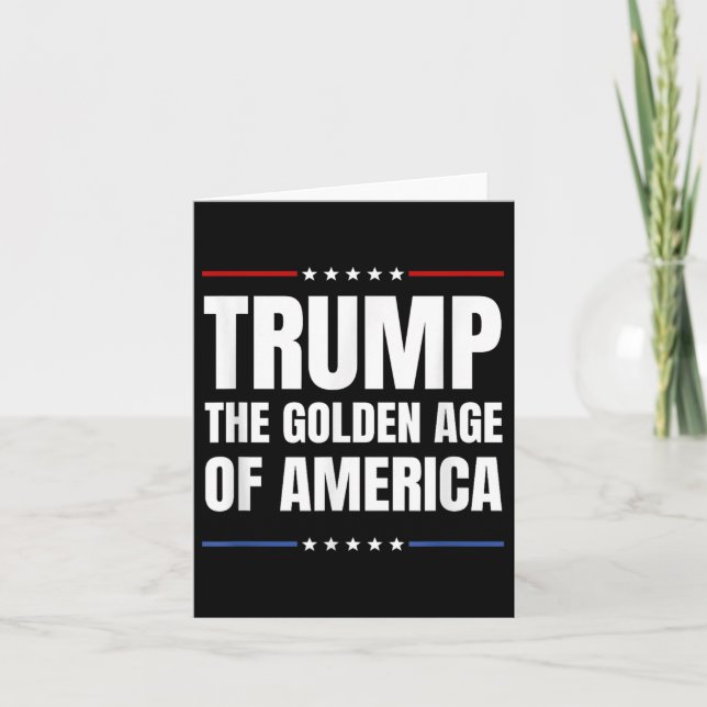 Trump 2024, USA Patriotics gyllene ålder Kort (Framsida)
