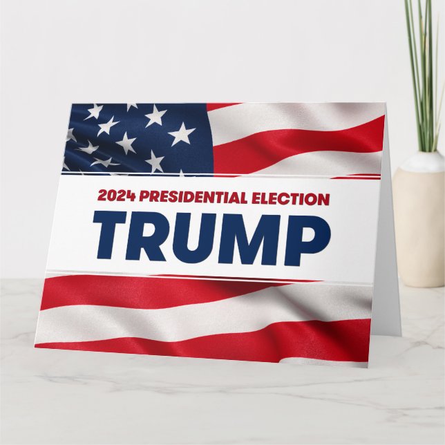 TRUMP 2024 USA:s presidentval Kort (Framsida)