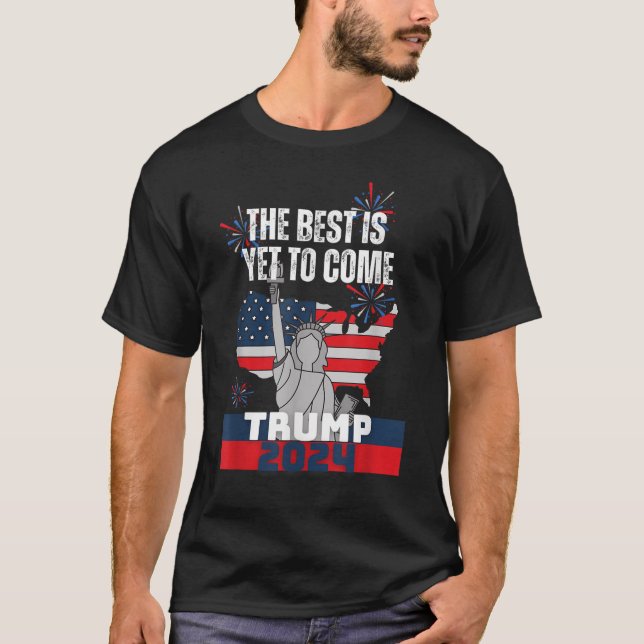 Trump 2024 Val 2024 Omröstning: Donald Trump 2024 T Shirt (Framsida)