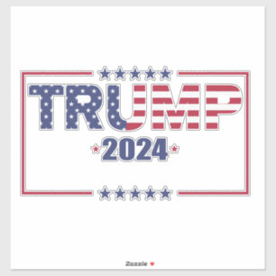 Trump 2024 Val American Flagga Klistermärken