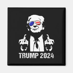 Trump 2024 Val Amerikansk Flagga Solglasögon Repub Magnet