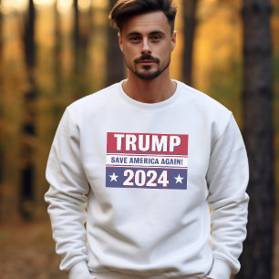 Trump 2024 Val Lång Ärmad Tröja