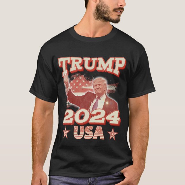 Trump 2024 Val T Shirt (Framsida)