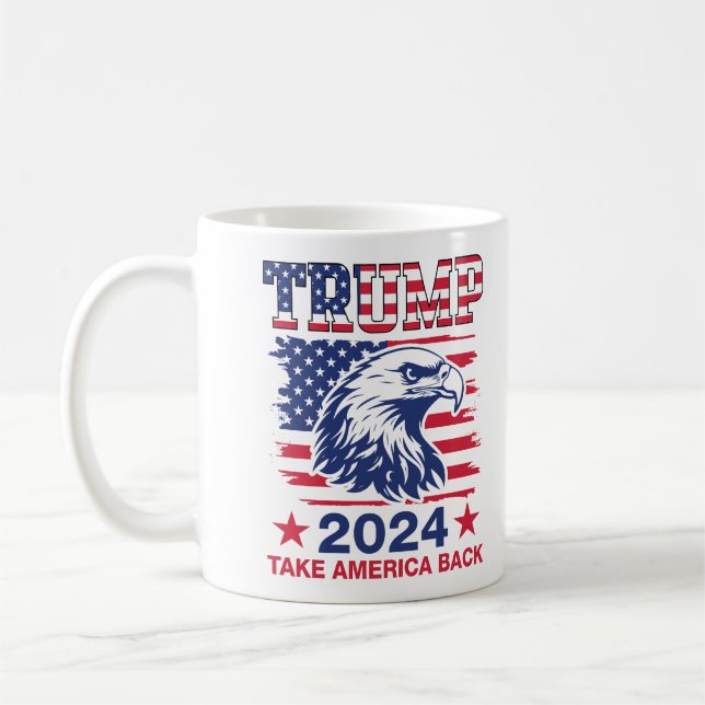 Trump 2024 Val, Ta Amerika Tillbaka Kaffemugg (Vänster)