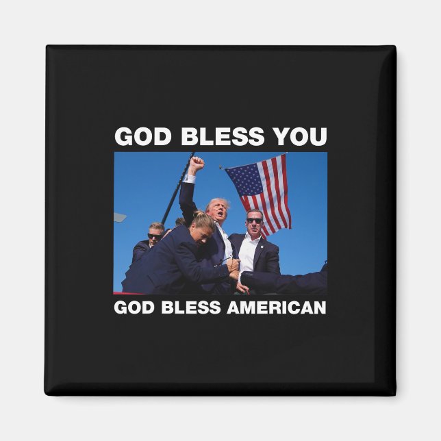 Trump 2024 Välsigna dig You - Välsigna dig Amerika Magnet (Framsidan)