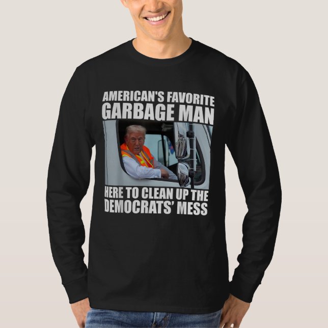 Trump 2024 Valtrumpursen Sopor Man - Rösttrenden T Shirt (Framsida)
