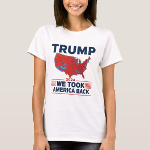 Trump 2024 Vi tog Amerika Byck-valresultat M T Shirt