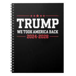 Trump 2024 Vi Tog Amerika Tillbaka 47 USA Anteckningsbok