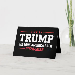 Trump 2024 Vi Tog Amerika Tillbaka 47 USA Tack Kort