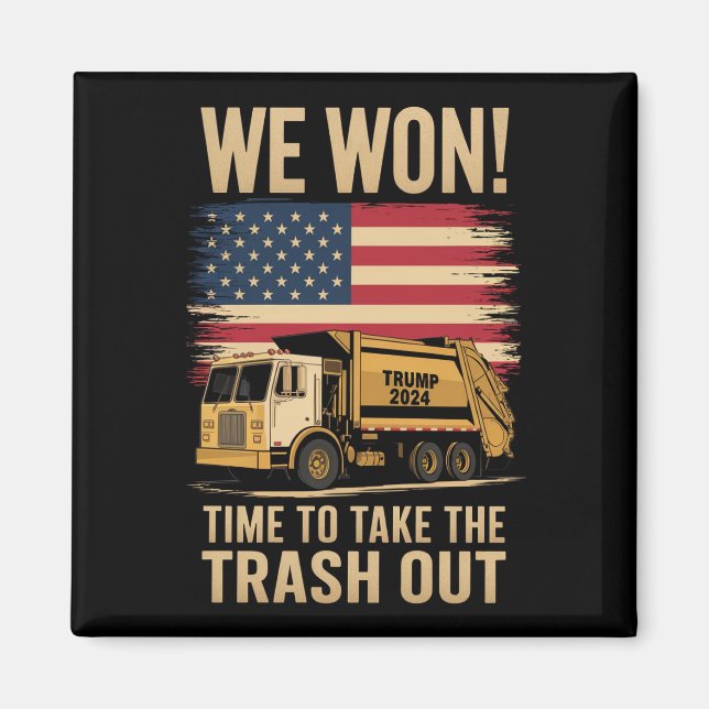 Trump 2024 Vi Vann Vinst Seger Invigning 2025 Magnet (Framsidan)